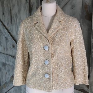 Vintage Banff beaded sequin sweater jacket